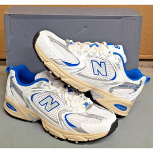 New Balance 530 Running Shoe Mens 6D White Blue #MR530EA with Original Box
